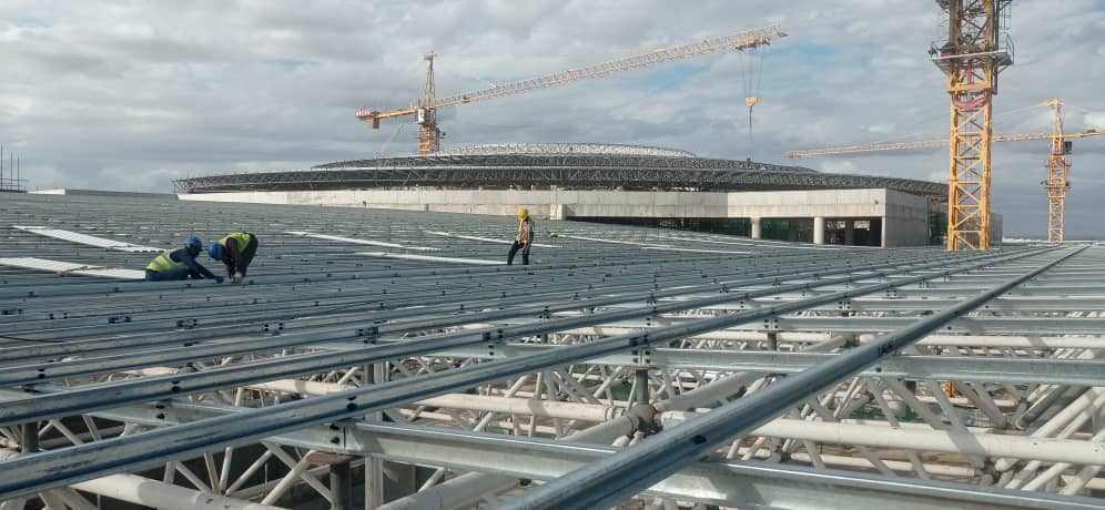 TIRDO's NDT experts performing Non Destructive Testing at the new Msalato airport Dodoma. 